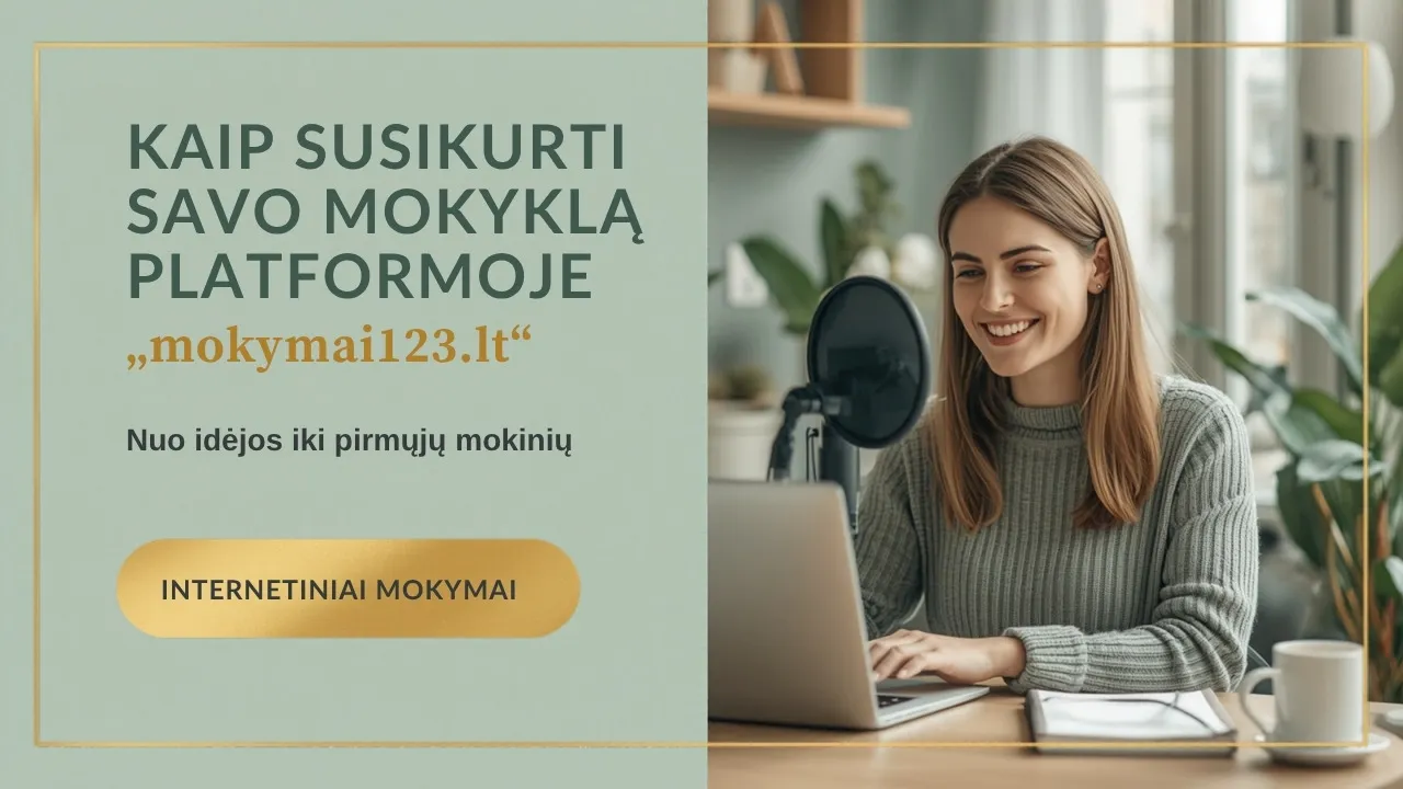 Kaip susikurti savo mokyklą platformoje "mokymai123.lt"
